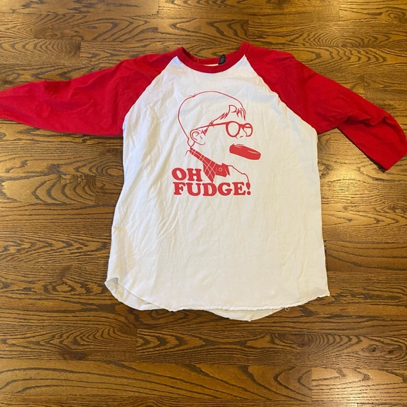 OH fudge! A Christmas story baseball tee with Ralphie and soap image - Picture 1 of 3